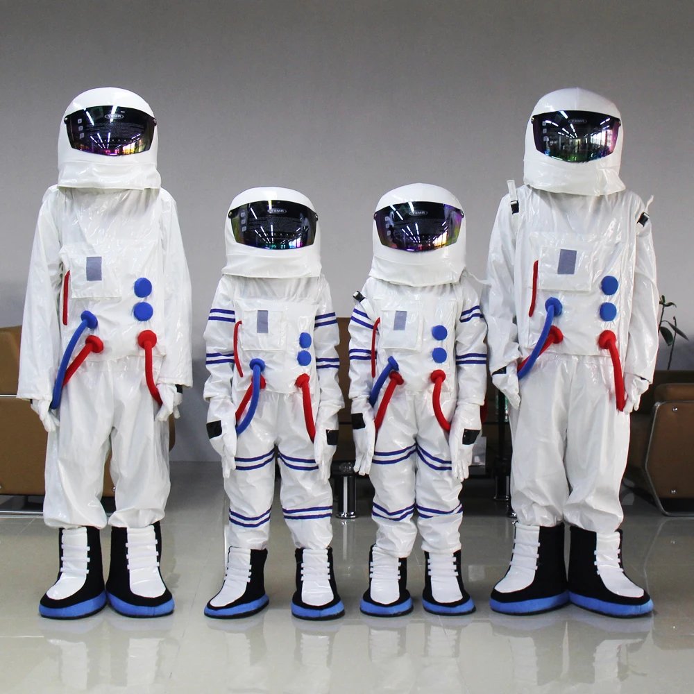Spaceman Mascot Costume Astronaut Halloween Party Dress Adult Size Free Shipping