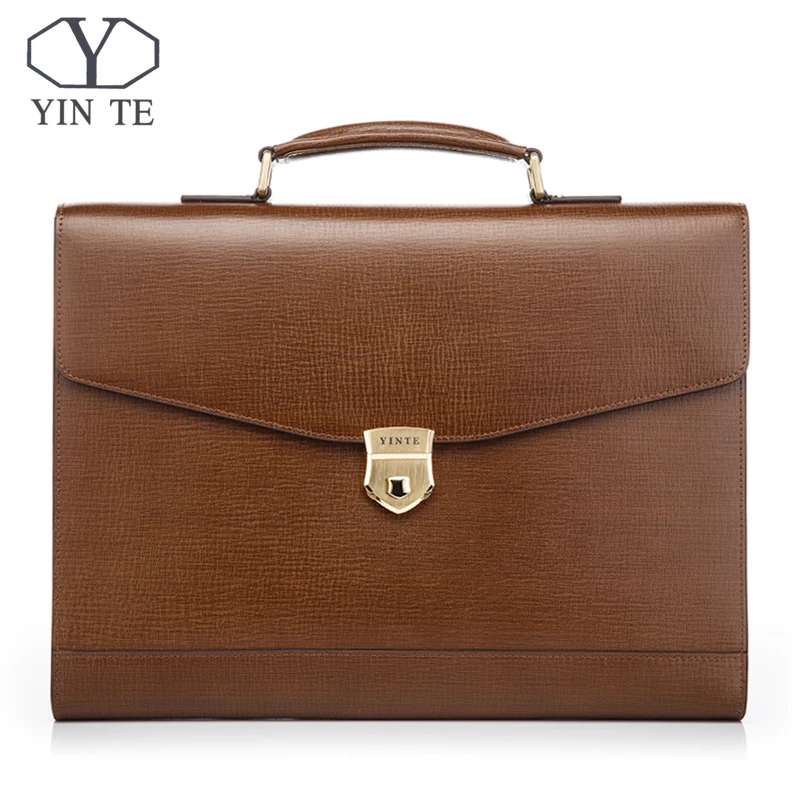 New Fashion Men Genuine Leather Briefcase High Quality