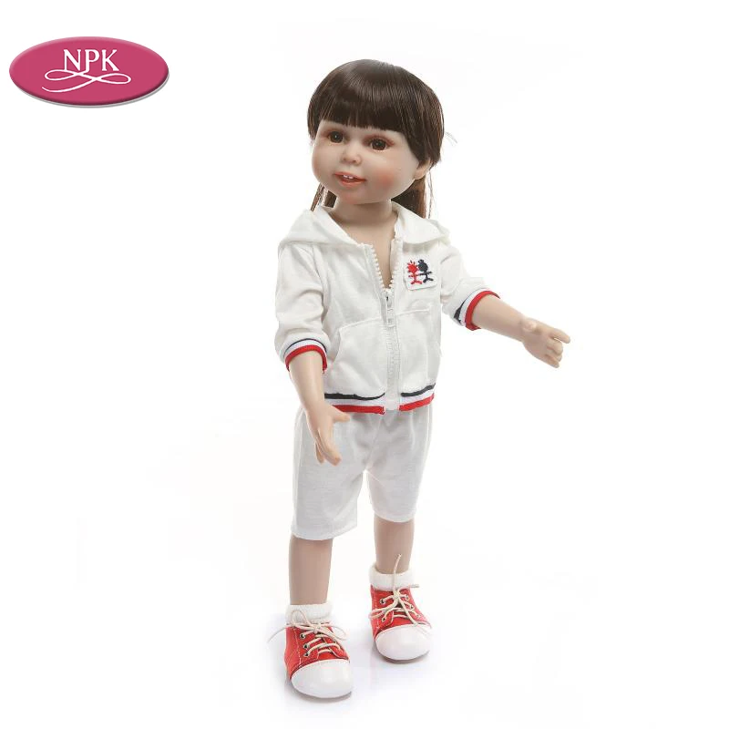 

NPK 45CM Full Silicone Body Reborn Babies Girl Doll Toy Lifelike Toddler Realistic Princess Fashion Baby Dolls Birthday Gifts