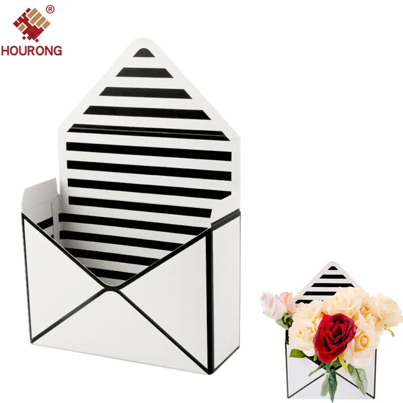 

HOURONG 1Pc Mini Korean Style Bouquet Box Creative Folding Envelope Flower Box Mother's Day Flower Box