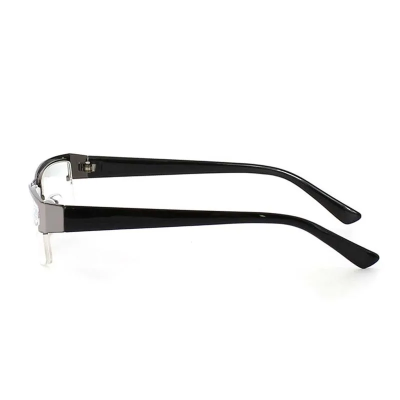 Metal Stainless Myopia Glasses Computer Men Eyeglasses Half Frame Spectacles Anti Blue Ray Eyeglass-1.0-1.5-2.0 to-5.0-6.0 anti blue ray eyeglasses