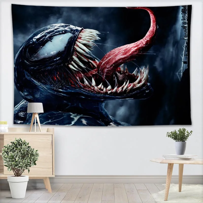 Горячая Venom настенный гобелен на заказ ваш узор Йога офис гобелен на диван покрывало для детской комнаты колледж украшение для спальной