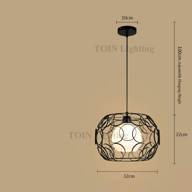 Modern Pendant Lights Led Black Luminaire Suspendu Small Cages Modern Pendant Lights Led Black