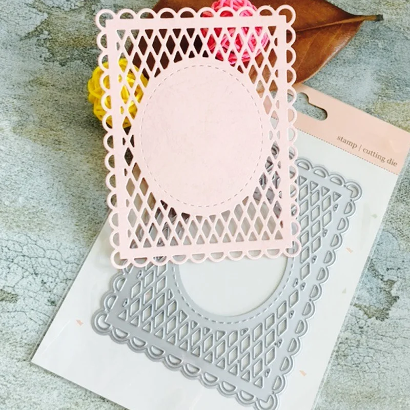 

Craft Dies Lace Net Frame Decor Metal Cutting Dies Scrapbooking stamps embossing new 2019 paper Card border template punch DIY