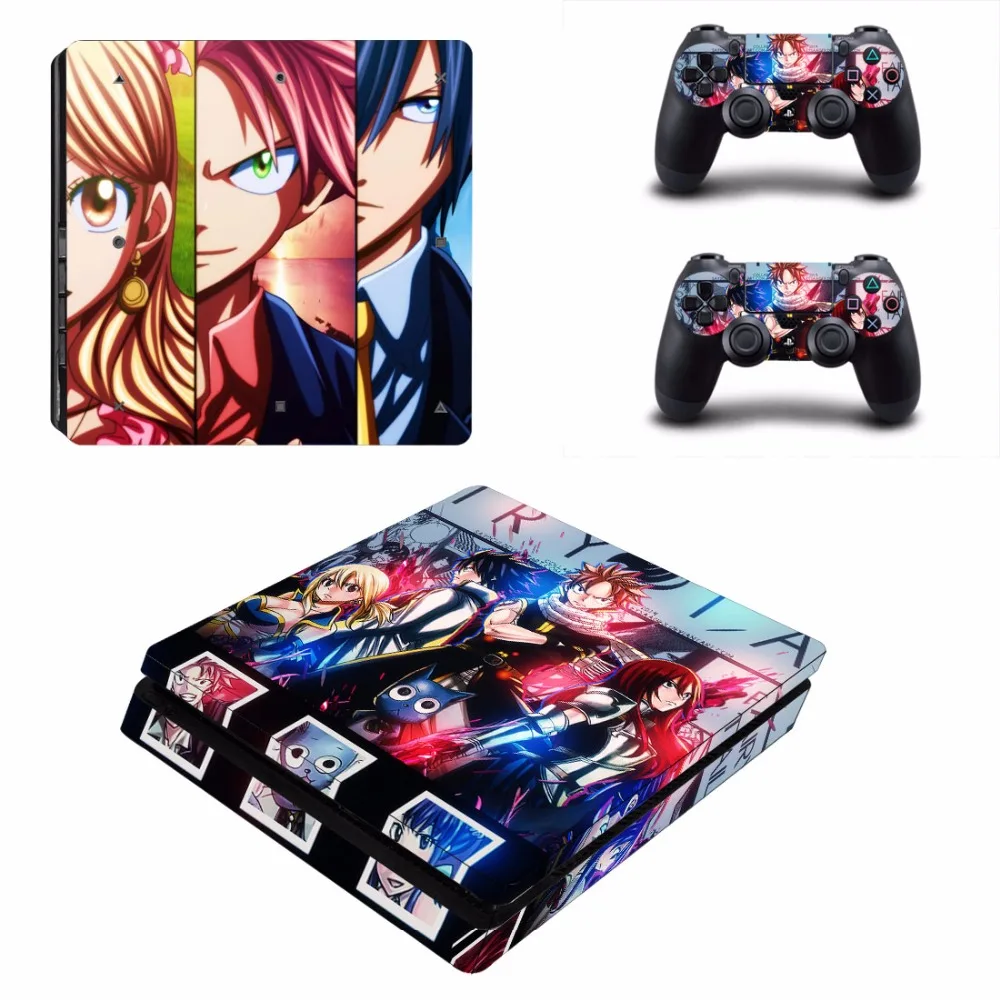 Аниме Fairy Tail PS4 тонкий переводная картинка для Sony PlayStation 4 консоли и 2 контроллеры
