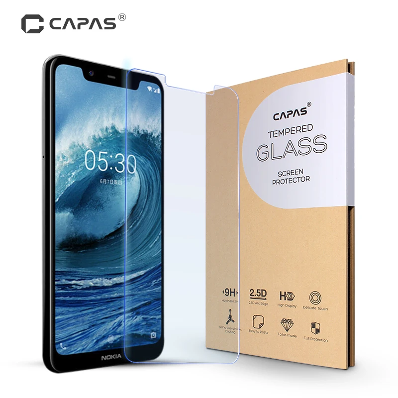 

For Nokia 5.1 Plus Tempered Glass For Nokia X5 Screen Protector Clear Transparent Protective Glass Film Screen Guard Shockproof