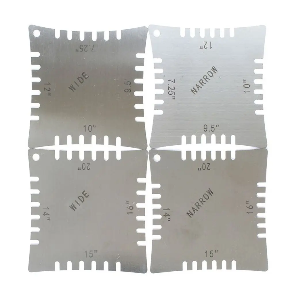 

HOT-Guitar Notched Radius Gauges for Measuring Fingerboard Radius Pack Of 4pcs