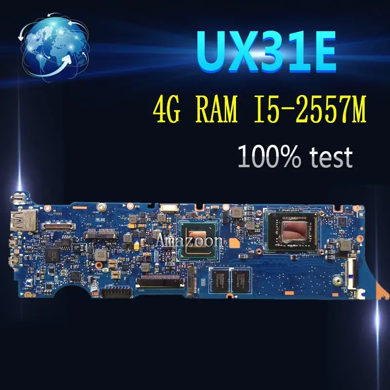 

Amazoon UX31E Laptop motherboard for ASUS UX31E UX31 Test original mainboard 4G RAM I5-2557M