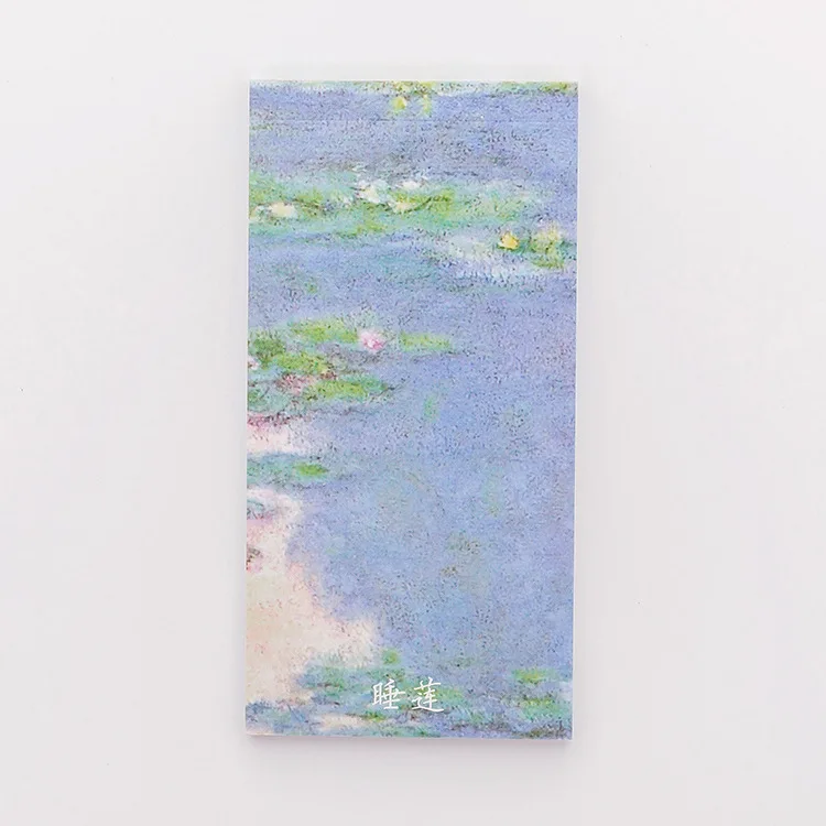 Water Lilies Креативный блок каваи милый липкий блокнот-стикер блокнот вкладка для планировщика канцелярские товары офисное украшение Memopad краска Flashcard - Цвет: Water Lilies