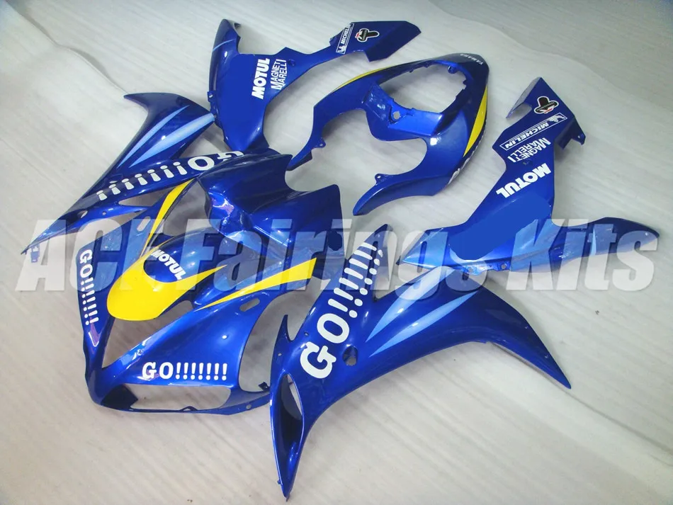 

New Injection mold Fairing kit fit for YAMAHA YZFR1 04 05 06 YZF R1 2004 2005 2006 YZF1000 ABS Fairings set cool blue yellow