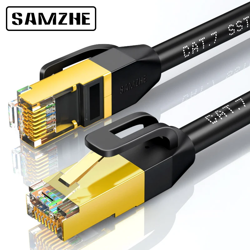 SAMZHE Cat7 SSTP Cable Patch Cable for RJ45 Computer,XBox