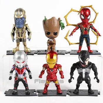 

Marvel Thanos Iron Spider Tree Man Ant Man Iron Man Venom PVC Figures Collectible Toys Set