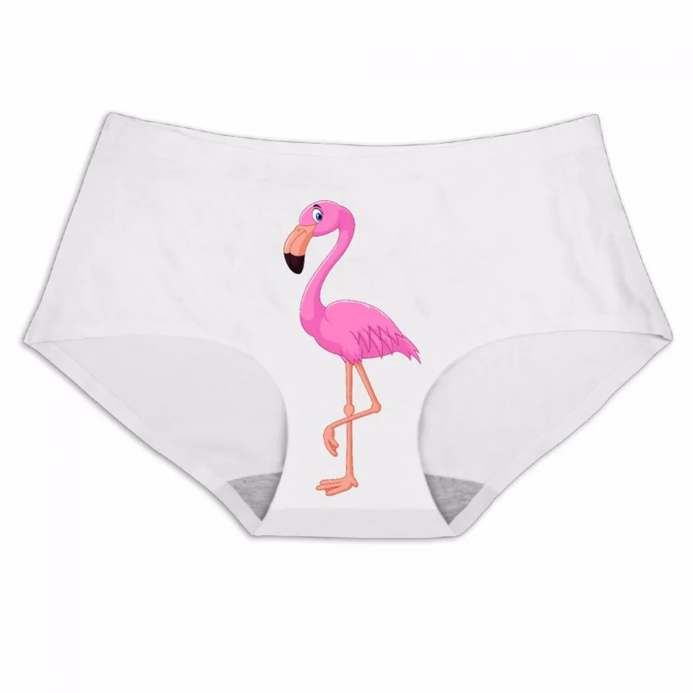 InterestPrint Women's Lightweight Panties Breathable Underwear Flamingo Background