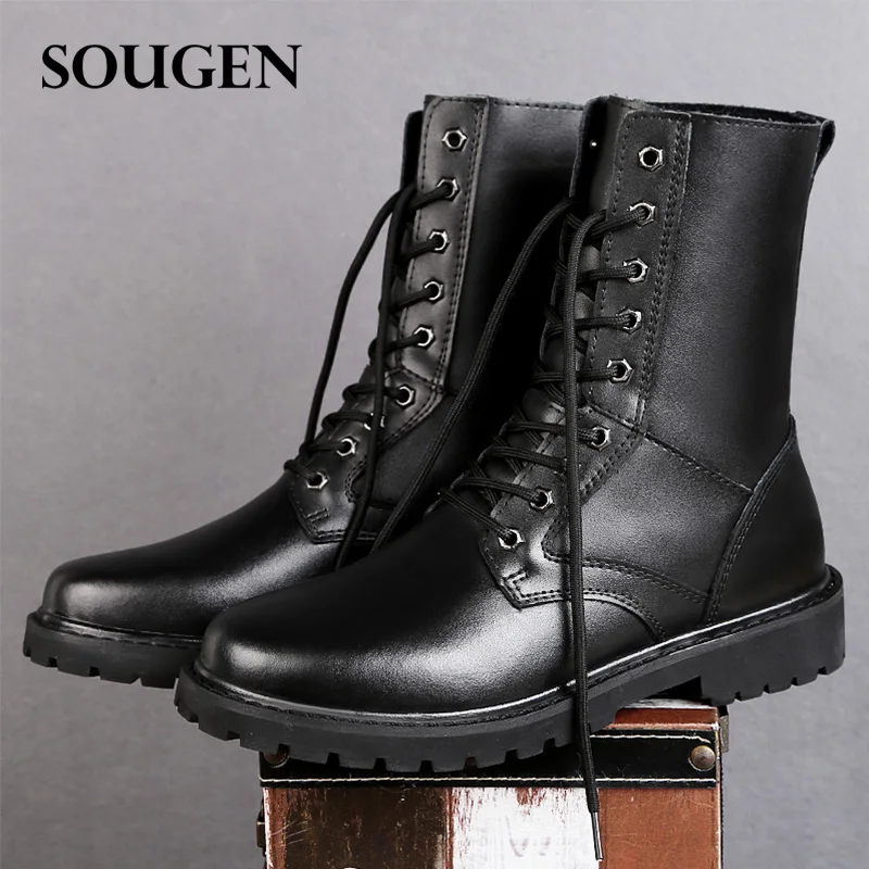 

Winter Boots for Men Male Military Mens Rubber Footwear Combat Army Tactical with Fur Boot Work Large Big Size Motorboats Moto