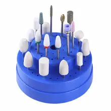 1 шт. ногтевой инструментный ящик всего 60 отверстия для ногтей держатель инструментов Дисплей в положении стоя, крышка для хранения дрель для ногтей только stojak на wiertla