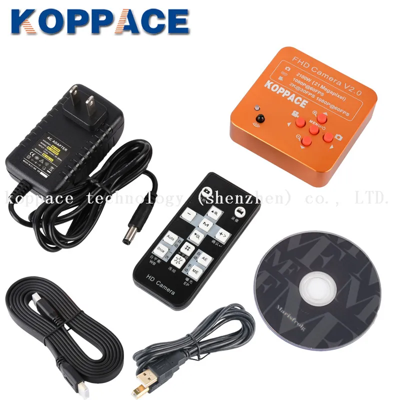 KOPPACE 2.1X-180X, 21MP Full HD 1080P 60FPS HDMI промышленный микроскоп, 0.7X-4.5X зум-объектив, Тринокулярный стереомикроскоп