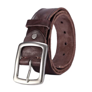 

Winter leather belt men wider genuine leather belts for men vintage buckle men jean's strap free shipping