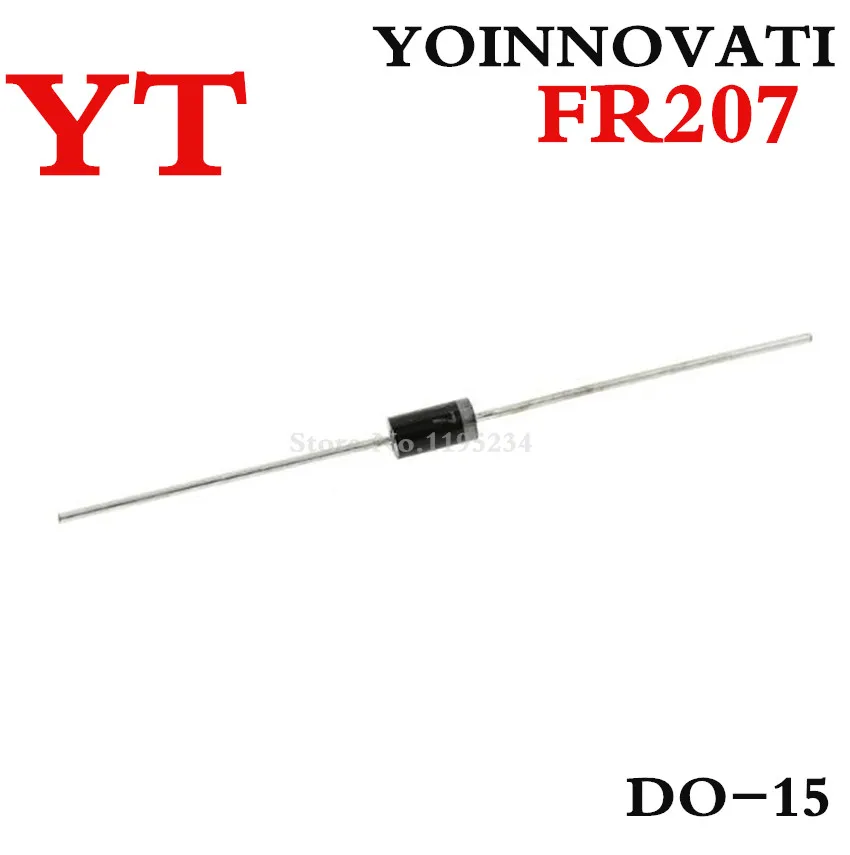 

Free shipping 1000PCS FR207 2A1000V DO-15