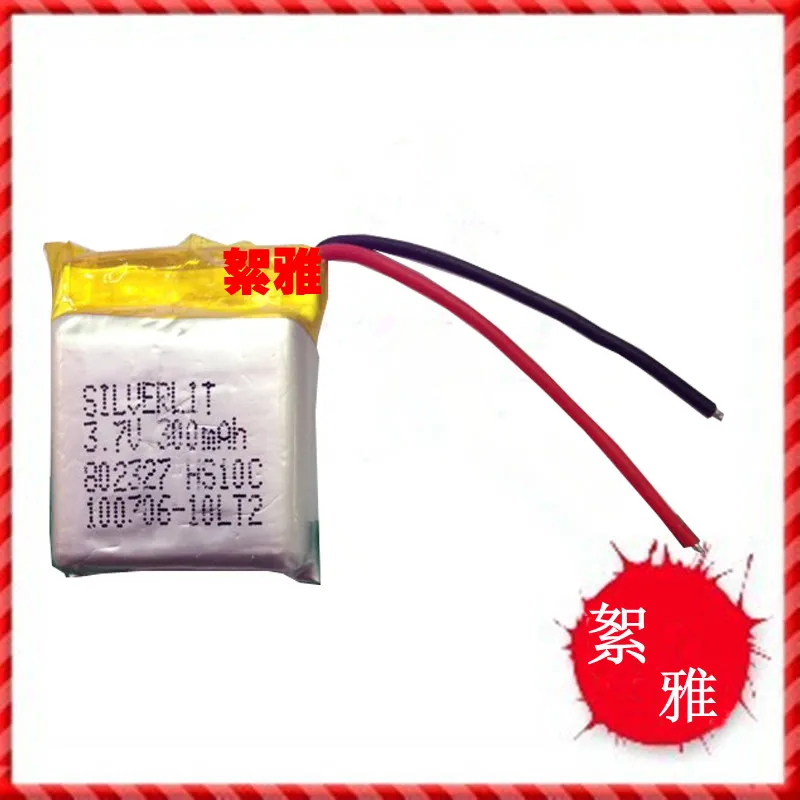 3 7 V полимерная литиевая батарея 802327 300MAH MP3 MP4 Bluetooth клип игрушка перезаряжаемая