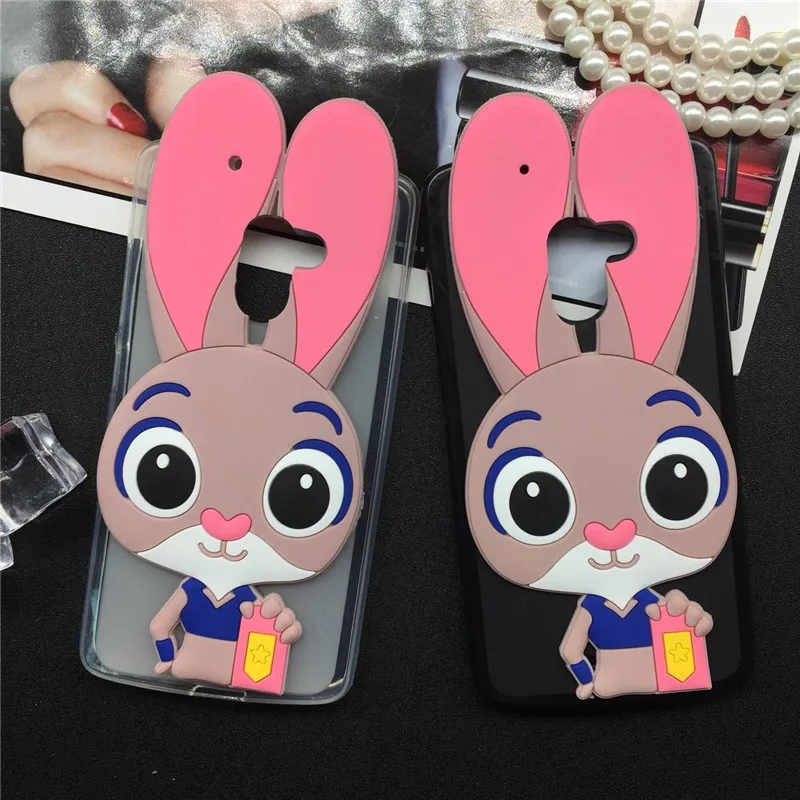 

Lovely Cartoon Rabbit Case for Lenovo Vibe A7010 / X3 Lite / K4note Soft TPU Phone Cases Back Cover 3D Funda Pink Coque Capa