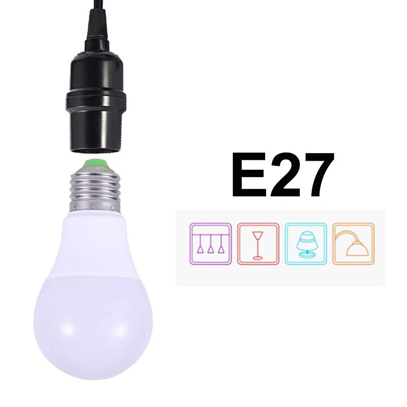 16 colores cambiar bombilla LED lámpara decoración del hogar 220 V lámpara LED RGB E27 3 W 5 W 7 w controlador remoto IR colorido luces de bulbo