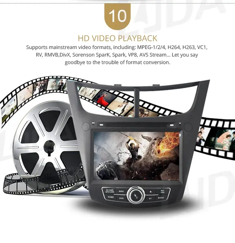 Top LJDA 2 Din Car Radio Android 9.1 Car DVD Player For CHEVROLET SALT 2014 2015 GPS Navigation Stereo WIFI Multimedia IPS Canbus 12