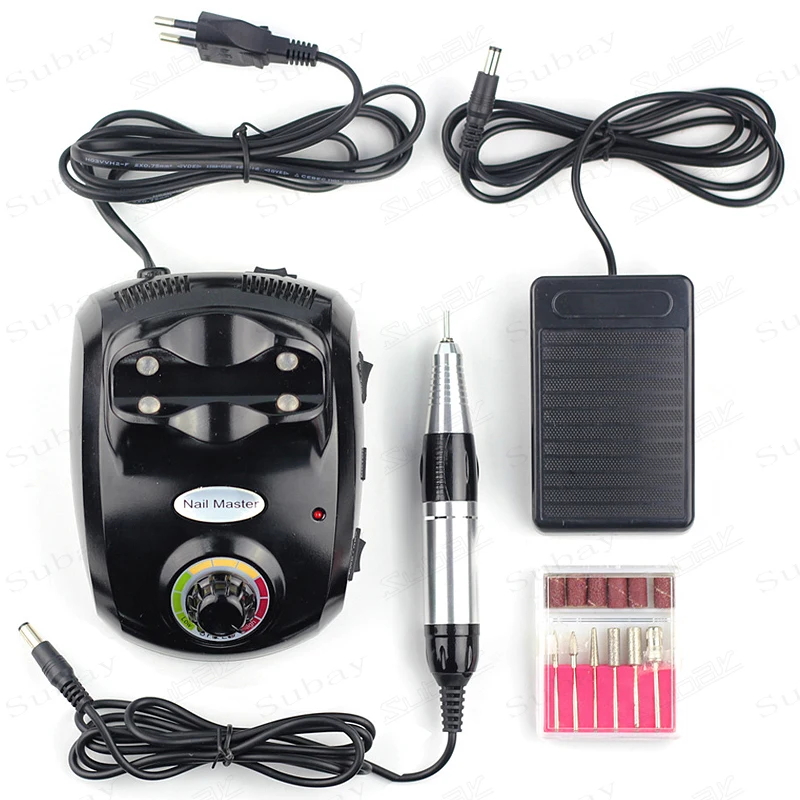 

HOT SALE High Quanlity 30000RPM Black Nail Art Equipment Manicure Tools Pedicure Acrylics Grey Electric Nail Drill Pen Machine S
