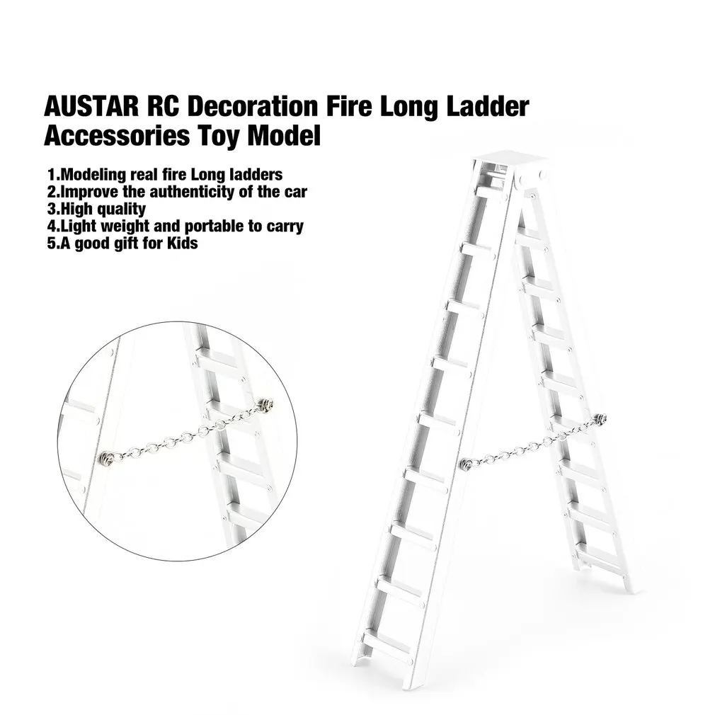 AUSTAR RC Decoration Fire Long Ladder Tools Spare Parts Accessories Toy Model for RC Truck Car Gift Kid Children Present