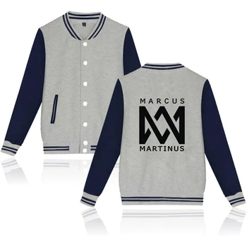 

Marcus And Martinus fashion hip hop street style Baseball Jacket men women Hoodies Sweatshirt casual Jackets coat tops plus size