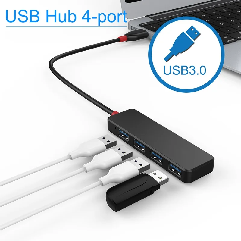 Ультратонкий USB Hub 4-портовый USB 3,0 концентратор