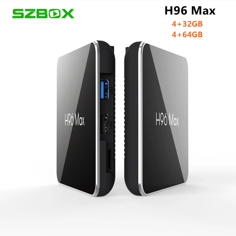 

H96 MAX X2 Smart TV Box Android 8.1 Amologic S905 quad core 4G/32GB/64GBUSB3.0 H.265 4K GooglePlay Netflix satellite set top box