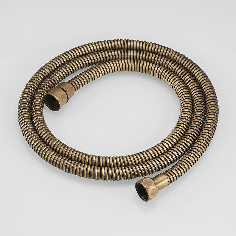 Plumbing Hoses Stainless Steel Gold 150cm Tube Shower Hose Flexible Shower Head Replacement Part Bathroom Water Hose (13)