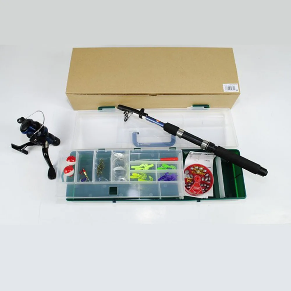 Portable fishing tackle Box Include Decoupling Device telescopic rod