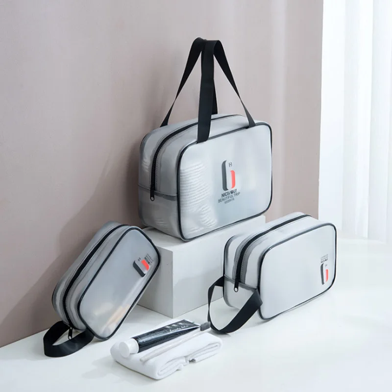

3pcs/set Waterproof Toiletry Cosmetic Bag Women's Travel Wash Organizer Pouch Ladies Clear Beauty Makeup Tote Accessories Items