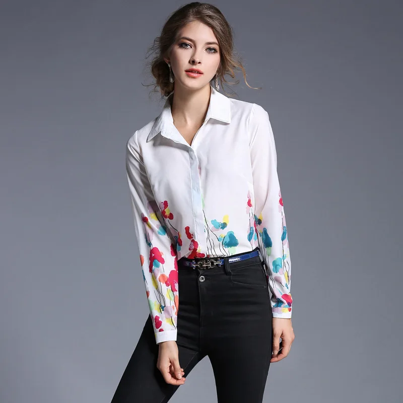 2017 Spring New Style Romantic Flower Printing Women