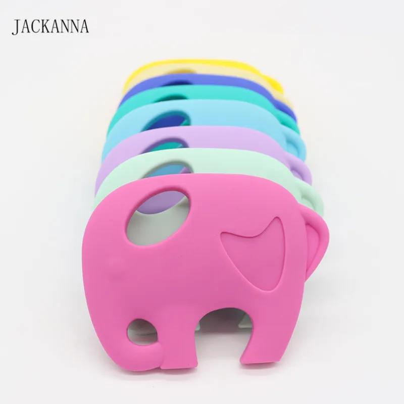 

Silicone Teethers Cute Elephant Baby Teethers DIY Necklace Accessories Chewable Bead Baby Teething Pendant BPA FREE 1PC