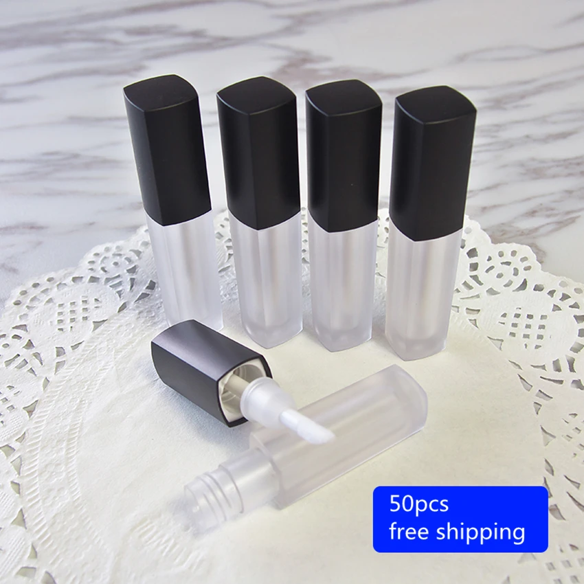 50PCS Small Frosted Clear Lip Balm Tubes Containers Cosmetic Tube