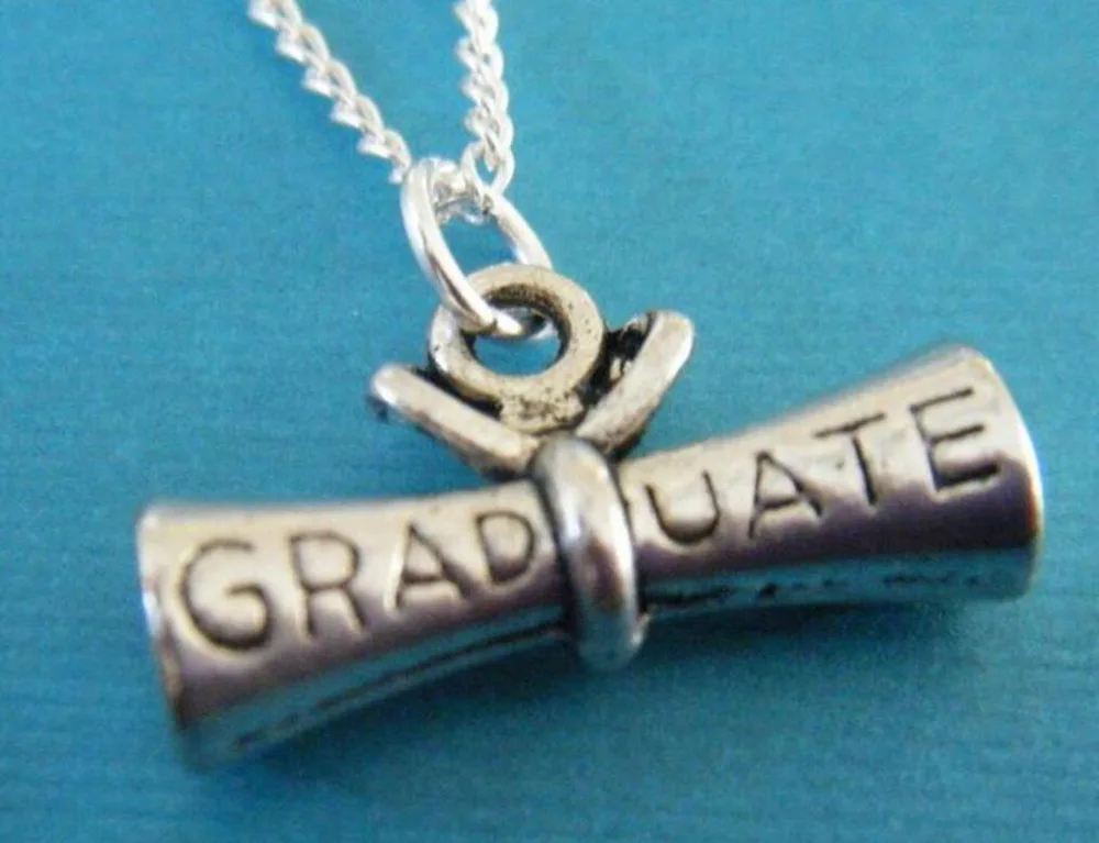 Graduate Diploma Graduations Gifts Necklace Pendant Necklaces Vintage