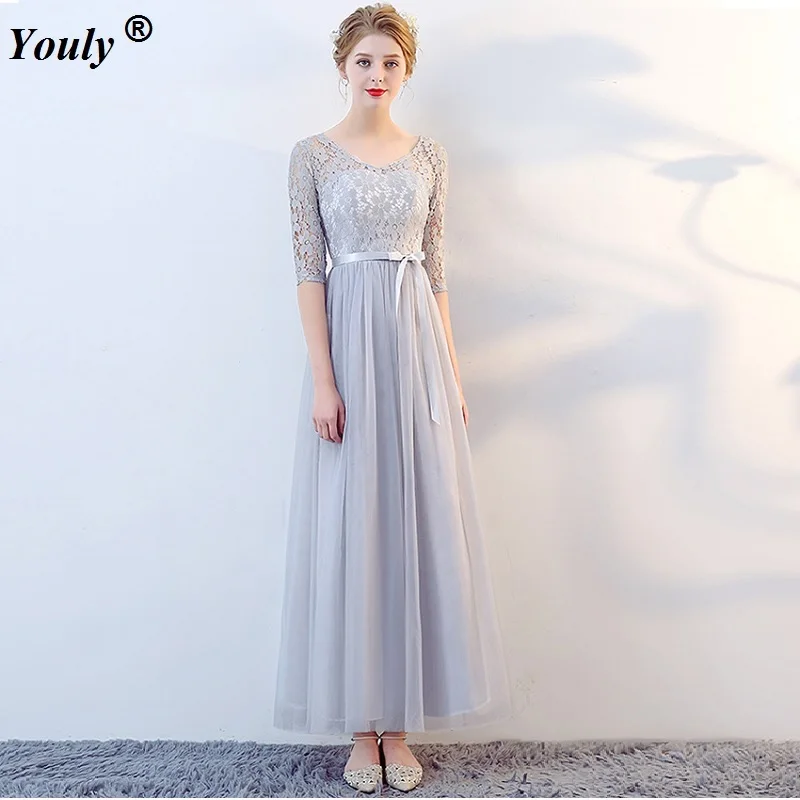 

2019 Vintage Slim Wedding Party Dresses Bridesmaids Bodycon Lace Dress Women Summer Long Ball Gown Dess Female banquet vestidos