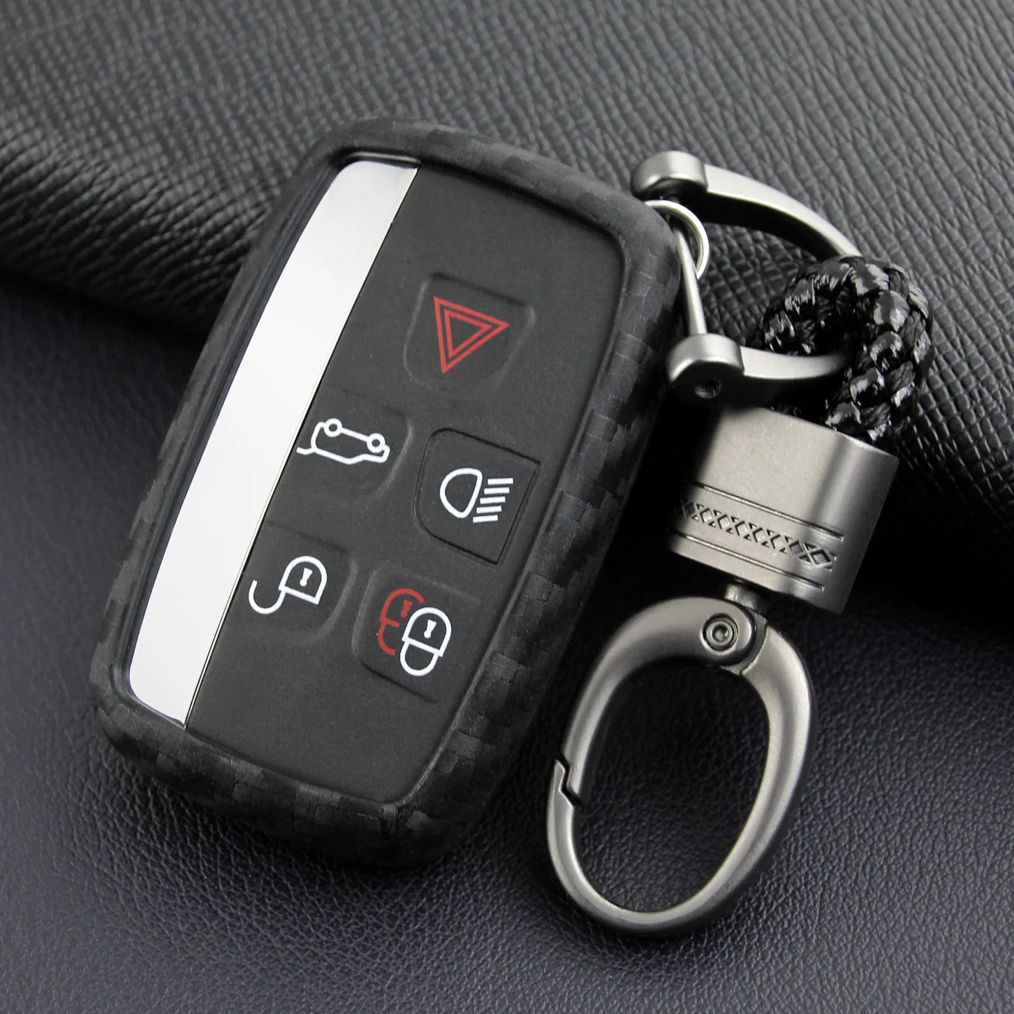 ALUMINIUM keychain holder shell case fit Range Rover Velar Evoque SVR Jaguar fob