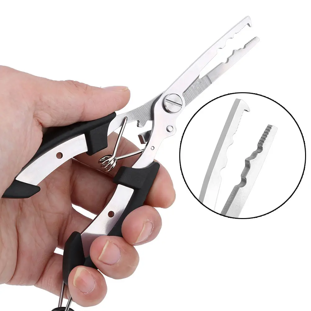 

GLEEGLING Fishing Pliers Scissors 4.8x16.5cm Line Cutter Split Ring Lure Hook Remover Tackle Tool Fishing Accessories