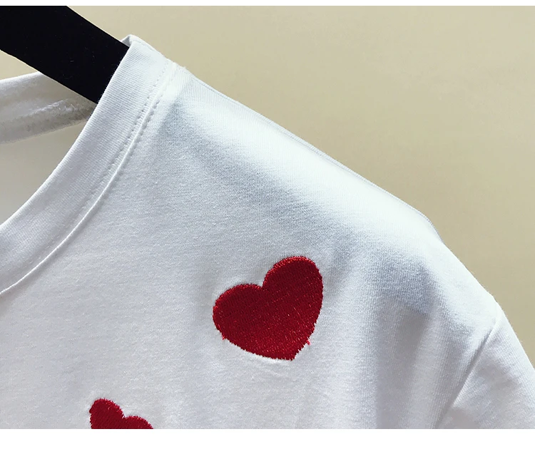 Gkfnmt женская футболка с вышивкой Love, хлопковая Милая Белая футболка, женские топы, летняя черная футболка с коротким рукавом, женская футболка, новинка