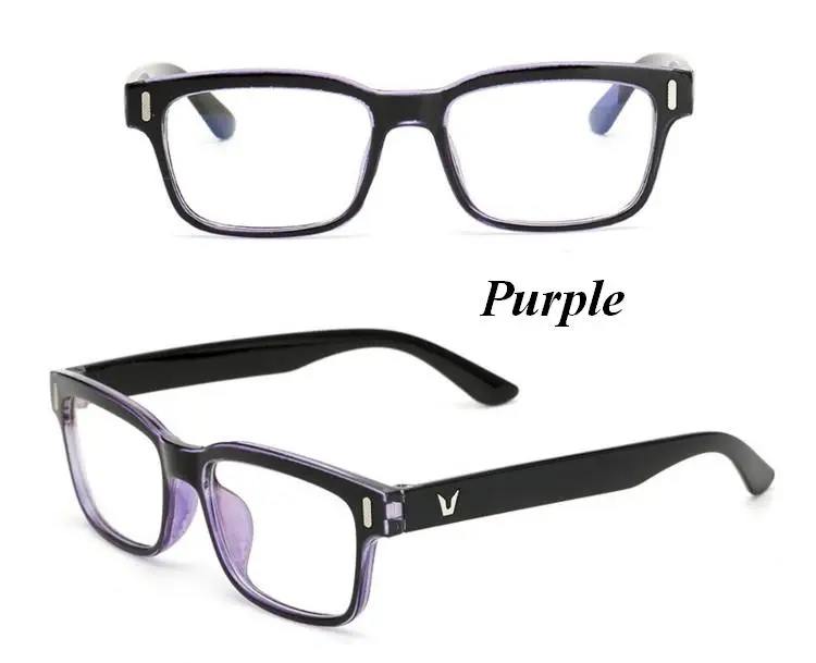 N56 Винтаж v-образной формы брендовая Классическая оправа Для женщин ретро очки с прозрачными защитными стеклами очки каркас S de grau - Цвет оправы: Purple