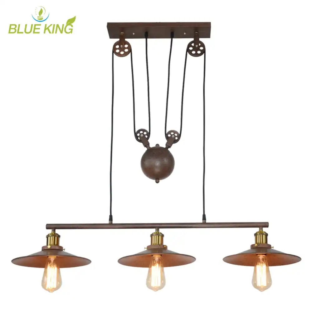 Ceiling Lights Vintage American Country Loft Edison Wheel Light