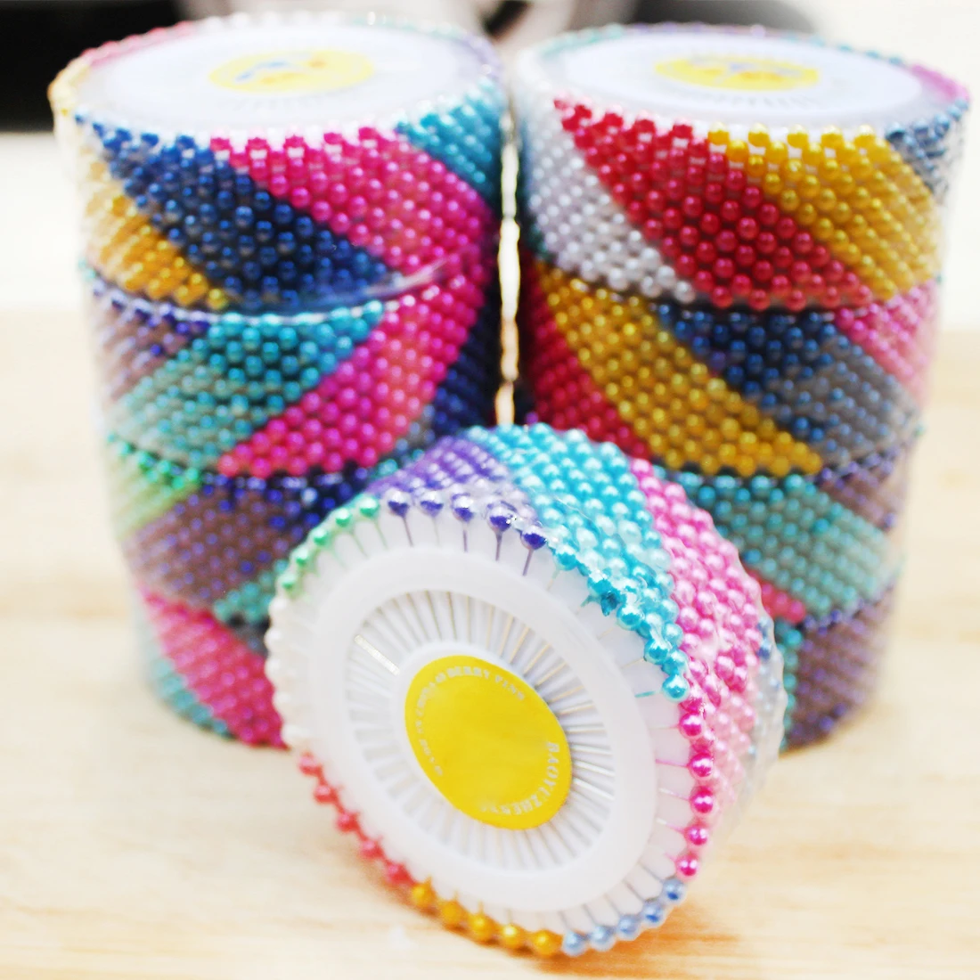 

480pcs Sewing Pins Colorful Round Pearl Straight Head Pins Localization Needle Weddings Corsage Dressmaking Accessories