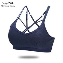 Женский спортивный топ с фиксированным плечевым ремнем в виде русалки для занятий фитнесом, йогой, пуш-ап, высокой талией, спортивный бюстгальтер для тренировок, фитнеса