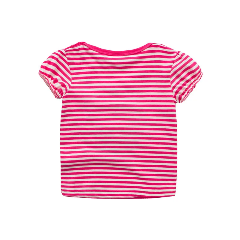 Jumingbaby/ футболка для девочек; детская футболка; летние топы с вышивкой животных; костюмы; vetement enfant fille; одежда для маленьких девочек
