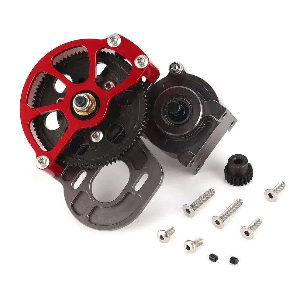 

Aluminum Transfer Case Transmission Gearbox for 1/10 Monster Truck RC Car Crawler AXIAL SCX10 RC4WD REDCAT Accessories