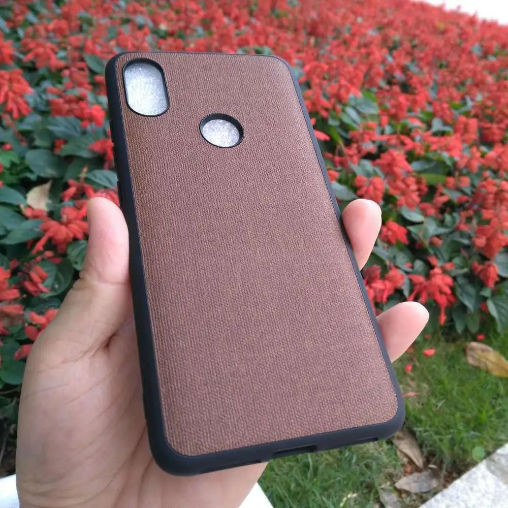 brown Ударопрочный чехол для Xiaomi Redmi S2 Y2 роскошный тканевый чехол силиконовый чехол для телефона Xiaomi Redmi S2 5,99 ''Y2 глобальная версия Чехол - Цвет: brown