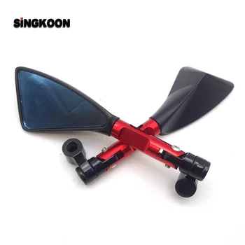

Motorcycle Accessories 8 10mm Motorcycle Mirror RearView Mirrors Blue Glass FOR yamaha fz1n royal star ybr 125 harley softail